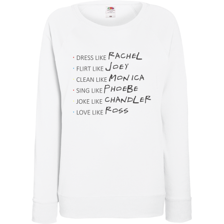 Bluza damska „Rachel & Joey & Monica & Phoebe & Chandler & Ross”
