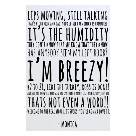 Blacha „Monica Quotes”