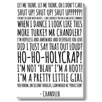 Plakat „Chandler Quotes”