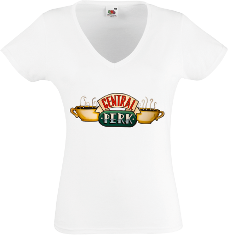 Koszulka damska w serek „Central Perk”