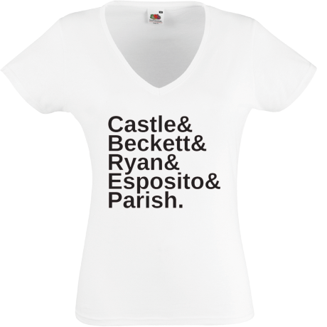 Koszulka damska w serek „Castle Names”