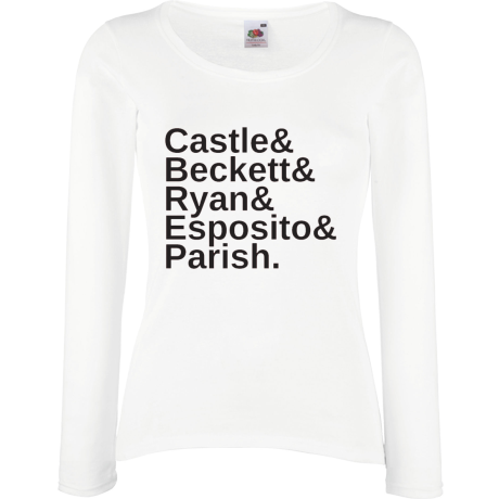 Koszulka damska z długim rękawem „Castle Names”