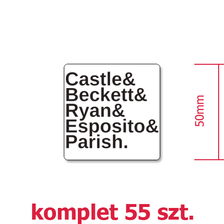 Wlepka „Castle Names”