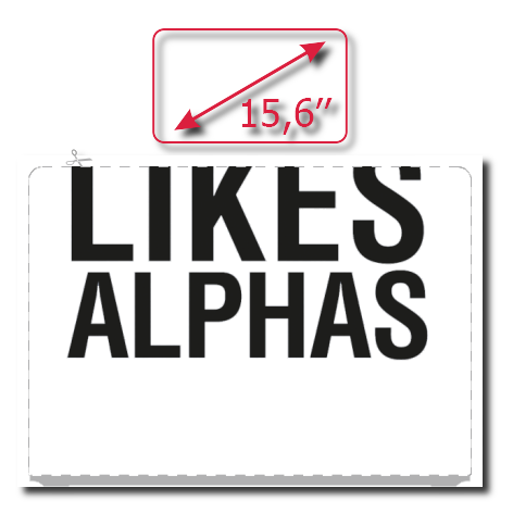 Naklejka na laptop „Likes Alphas”