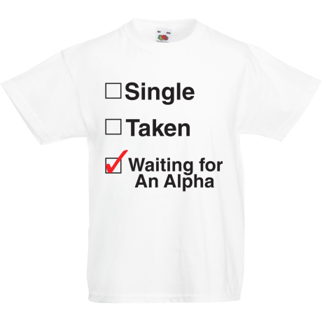 Koszulka dla malucha „Waiting For An Alpha”