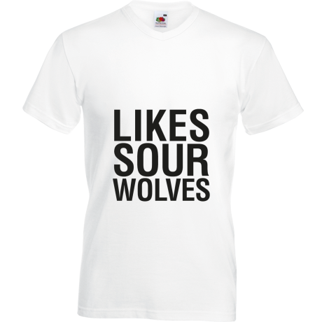 Koszulka w serek „Likes Sour Wolves”