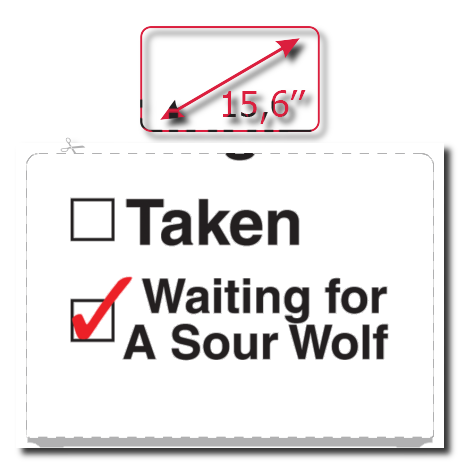 Naklejka na laptop „Waiting For a Sour Wolf”