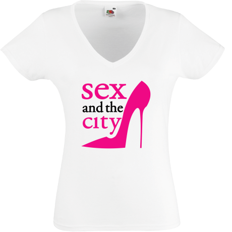 Koszulka damska w serek „Sex and the City”