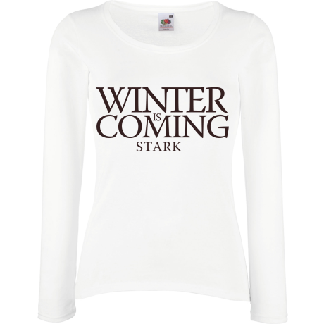 Koszulka damska z długim rękawem „Winter Is Coming Stark”