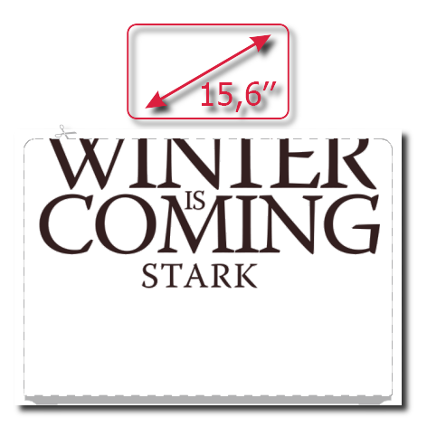 Naklejka na laptop „Winter Is Coming Stark”