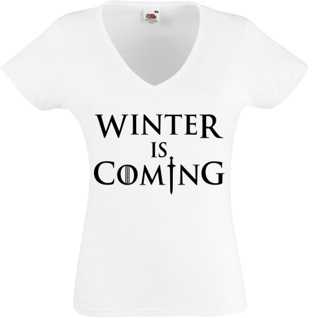 Koszulka damska w serek „Winter Is Coming 2”